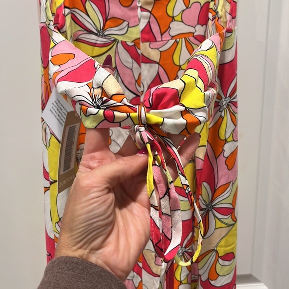 NWT JustFab Floral Print Tiered Maxi Dress S Spring In Love Dress Bliss Blossom - Picture 10 of 12